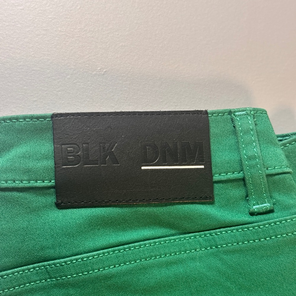 BLK DNM Green Zipper Ankle Skinny Jeans Women Size‎ 26 NWOT - Picture 2 of 10